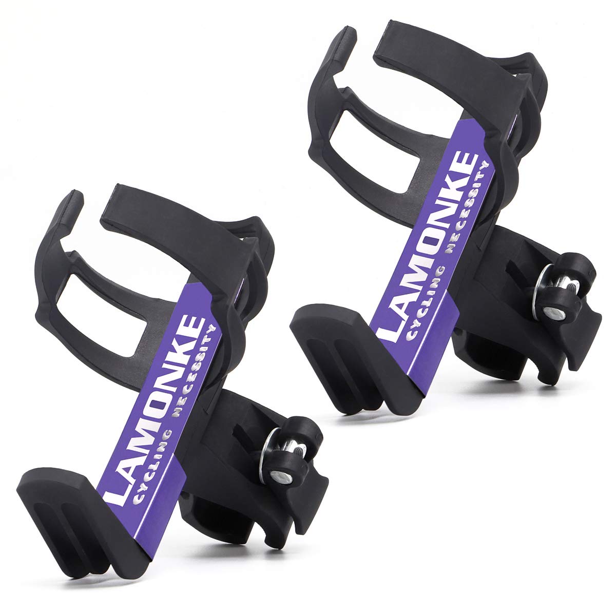 LAMONKE 2 Pack Bike Water Bottle Holder No Screws, Bike Cup Holder